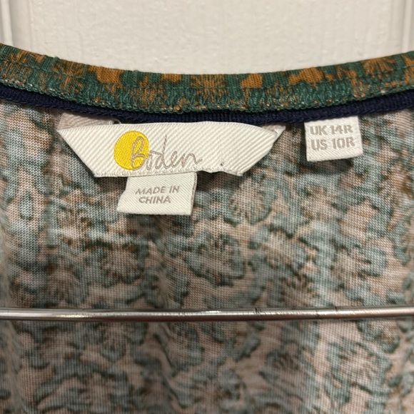 Boden Green Long Sleeve Sundress with Cuffed Sleeves - Picture 3 of 4